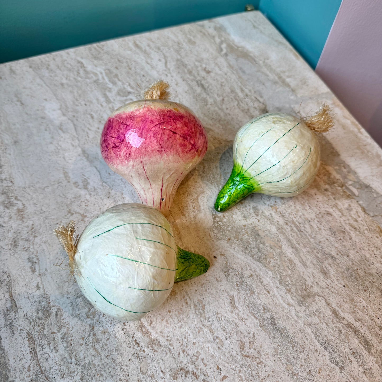 Set of 3 Vintage Paper Mache Vegetables
