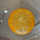 Vintage Orange Acrylic Spun Spaghetti Swag Light