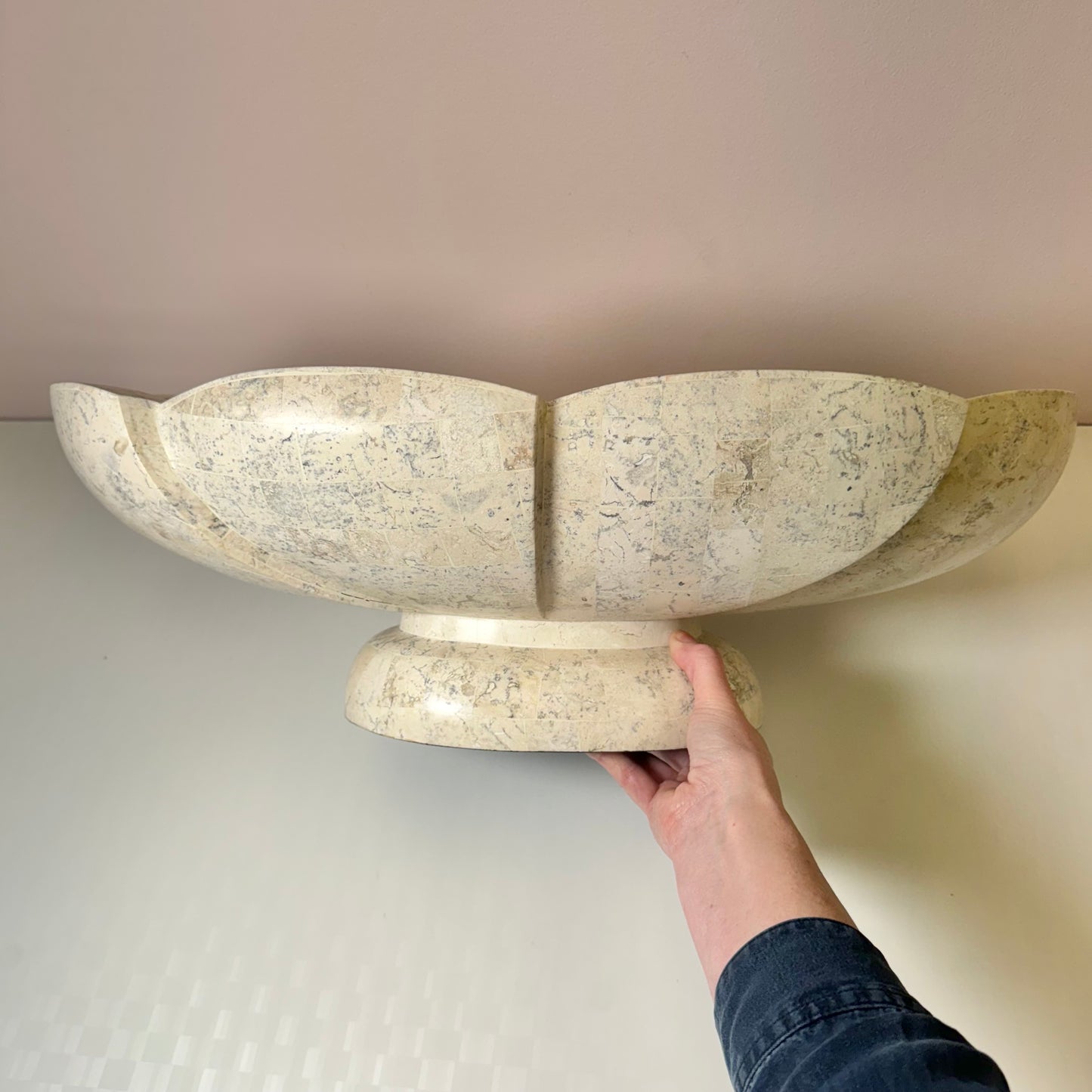 Vintage Large Tessellated Stone Bowl