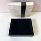 Vintage Maitland Smith Style Black and Cream Tessellated Stone Box