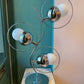 Vintage Robert Sonneman Style Three Globe Chrome Space Age Lamp
