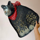 Vintage Large Paper Maché Cat Tray