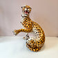 Vintage Large Italian Ceramic Cheetah Statue