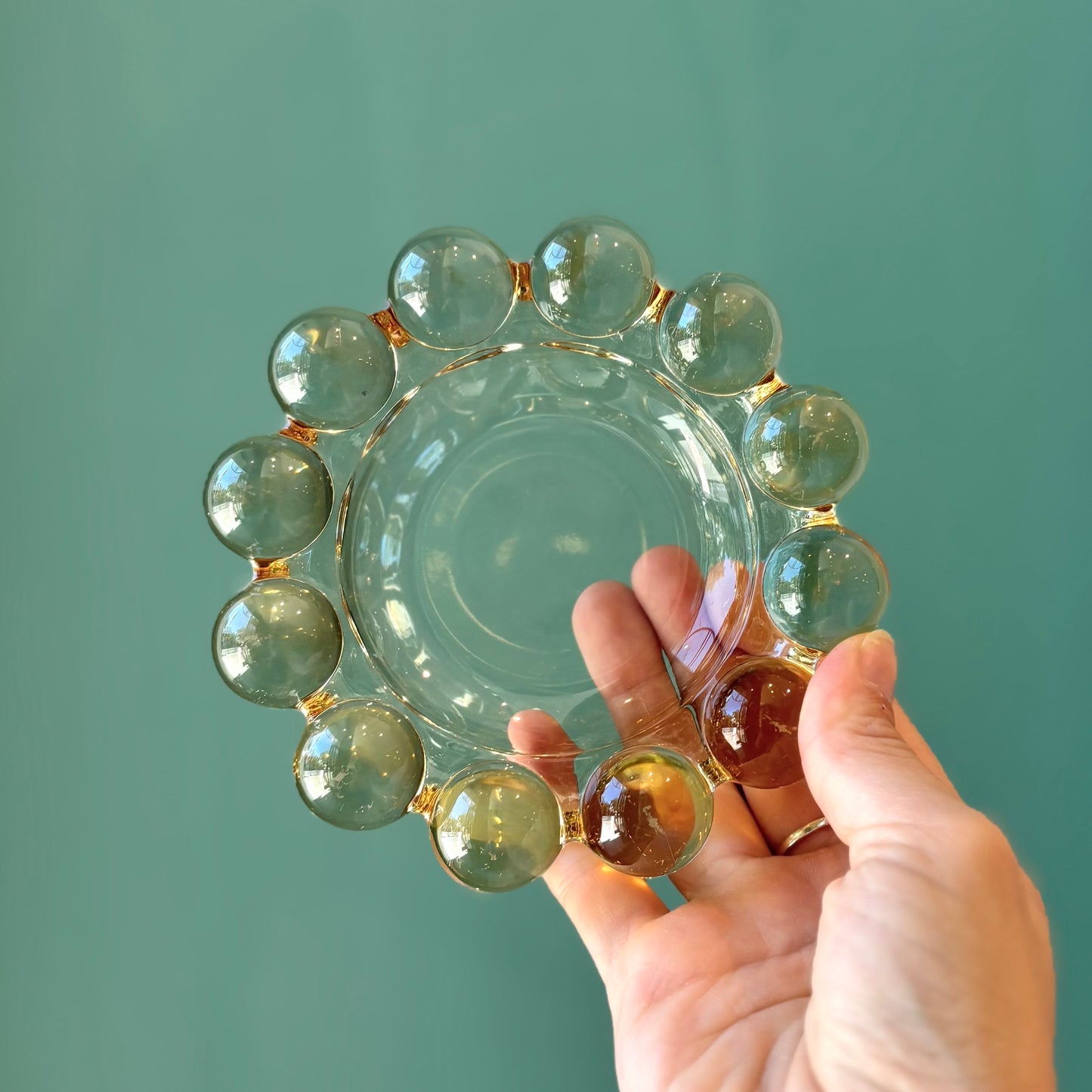 Vintage Yellow Boopie Glass Dish