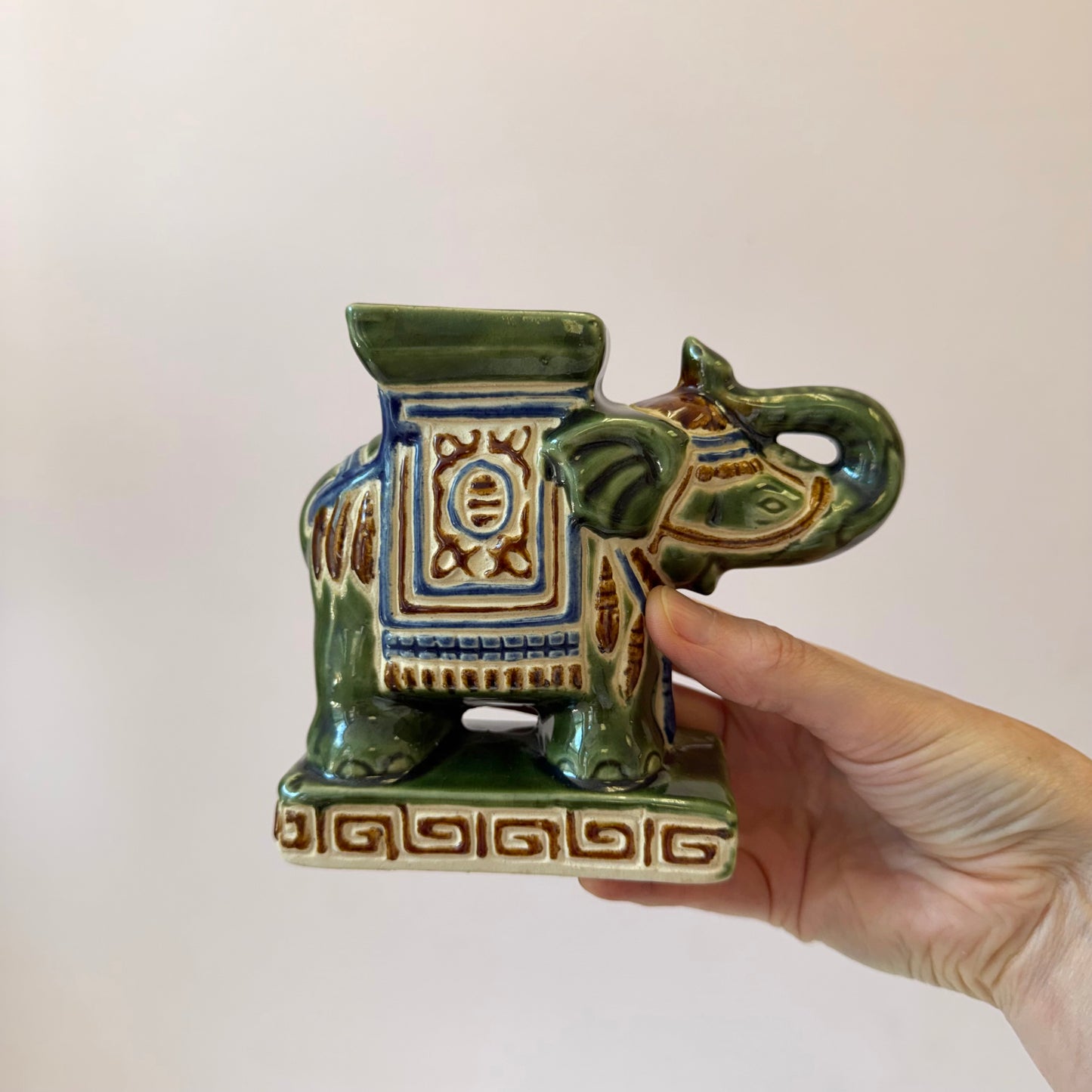 Vintage Chinoiserie Elephant Bookends