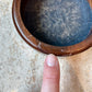 Vintage Circular Wood Box with Geode Lid