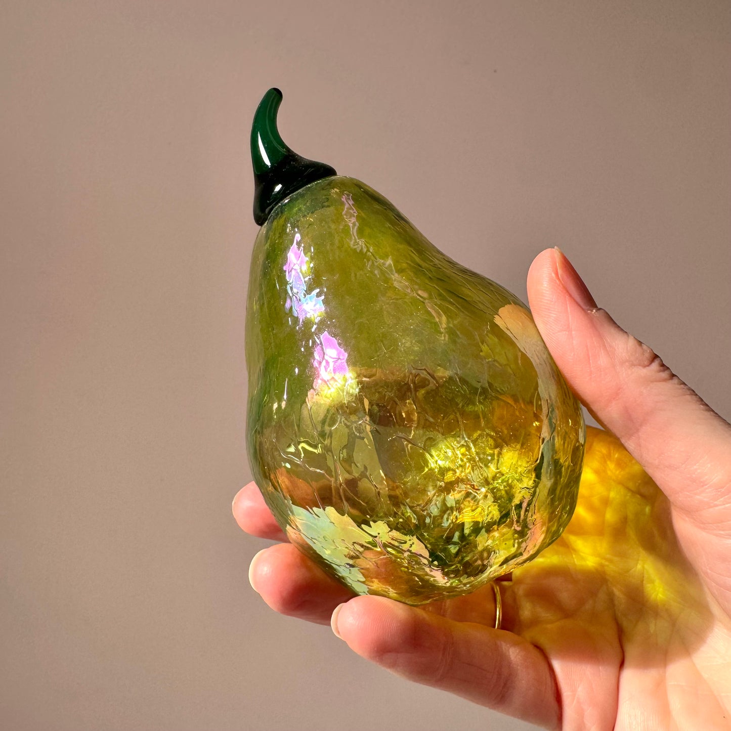 Vintage Iridescent Glass Fruit/item