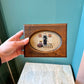 Vintage Framed Needlepoint Amish Gardener Artwork