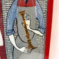 Vintage Framed "The Butcher, The Baker, The Candlestick Maker" Irish Linen Artwork