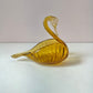 Vintage Amber Murano Glass Style Swan Catchall Dish
