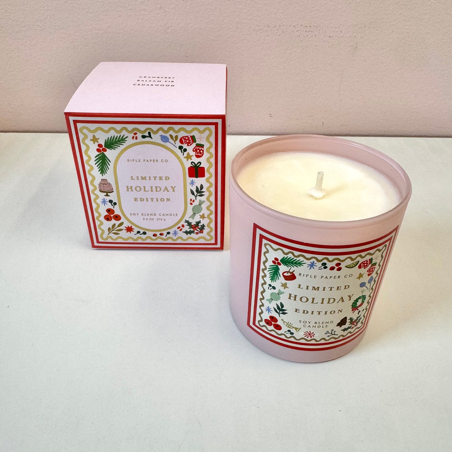 Holly Jolly Nutcracker Limited Edition Holiday 9oz Glass Candle