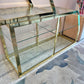 Vintage Asymmetrical Brass and Glass Etagere by DIA