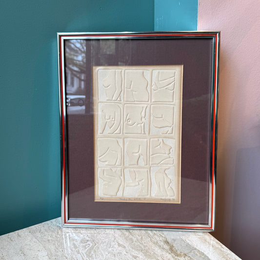 1973 “Nudes On White 1” Artist Proof Embossed Intaglio by Joe Durante