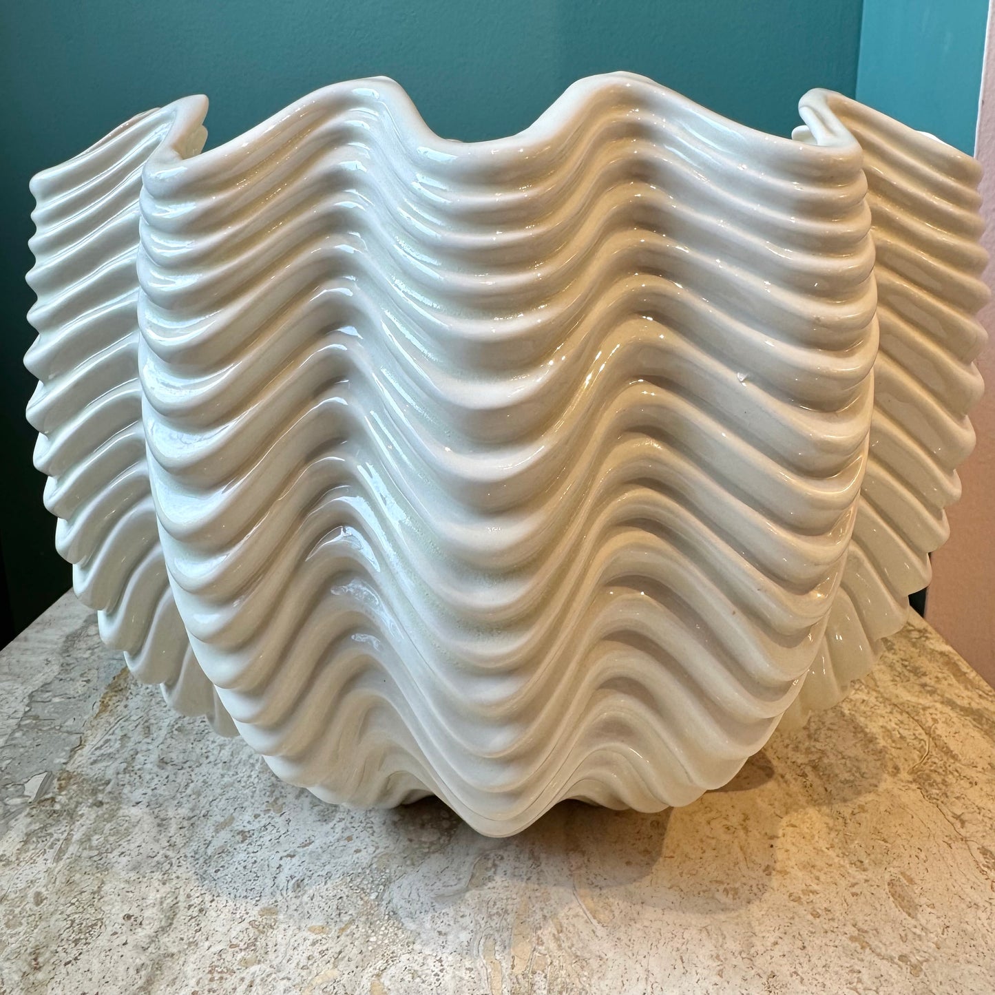 Vintage Shell Style Ceramic Planter Pot