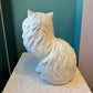 Vintage 1980’s Large White Ceramic Persian Cat Sculpture