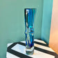 Vintage Murano Glass Turquoise Vase - signed