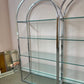 Vintage DIA Style Chrome and Glass Arched Etagere/item