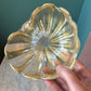 Vintage Clear Glass Ashtray/Bowl with Gold Leaf Flecks