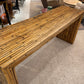 1970's Gabriella Crespi Style Bamboo Console Table