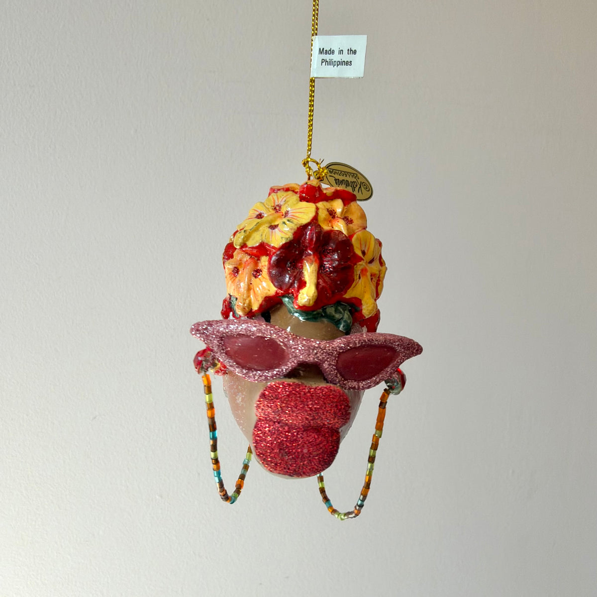 Vintage Katherine's Collection Carmen Miranda Kissing Fish Ornament