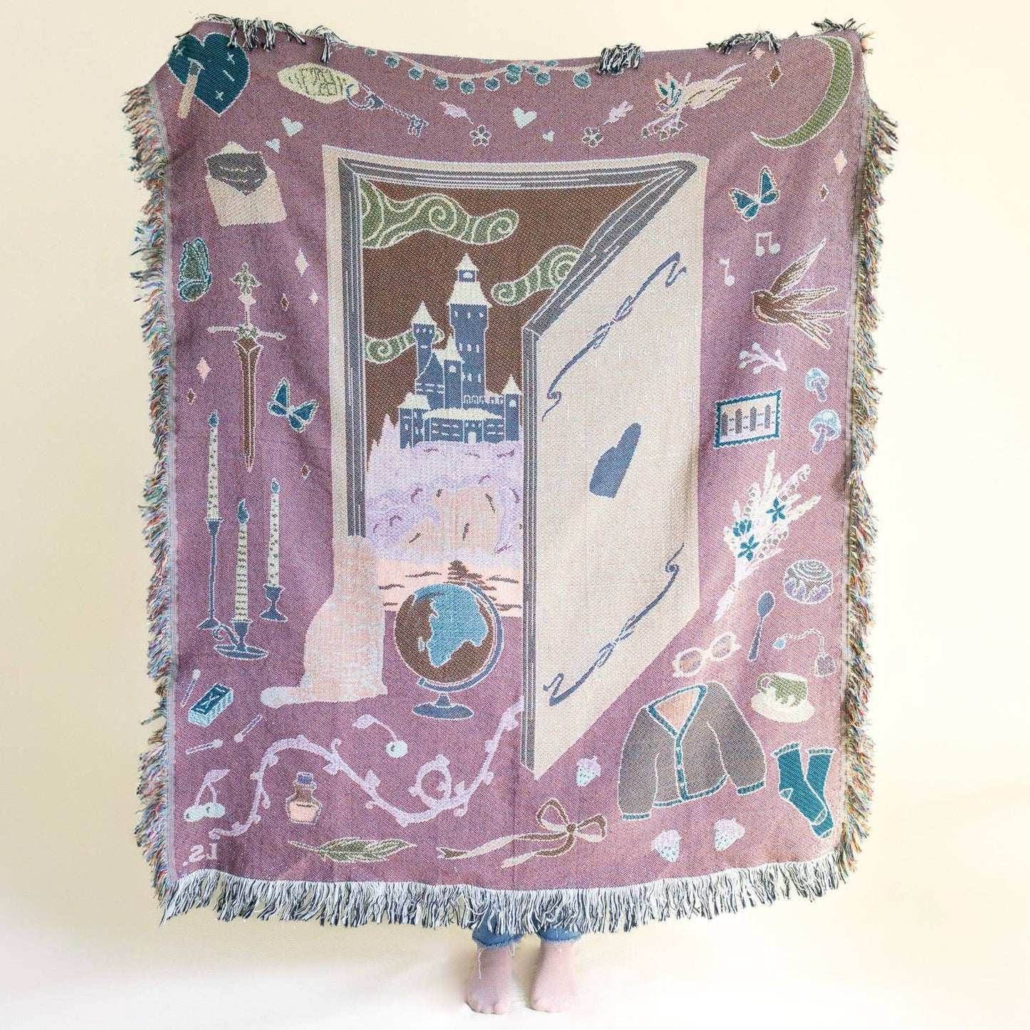 Book Lover Throw Blanket by Lindy Stark