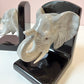 Pair of Vintage Fitz & Floyd Elephant Head Ceramic Bookends