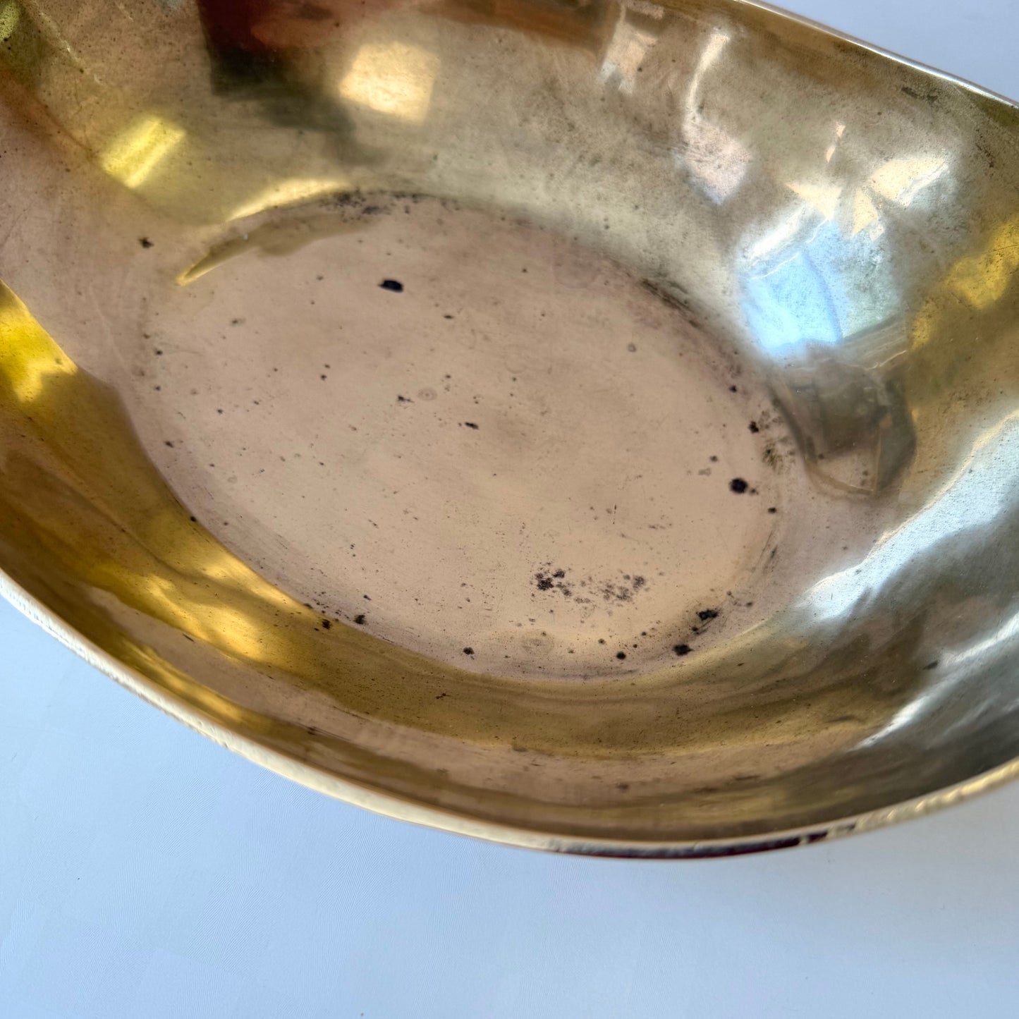 Vintage Art Deco Style Brass Swan Bowl