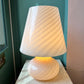 Extra Large Vintage Blush Pink Murano Mushroom Lamp