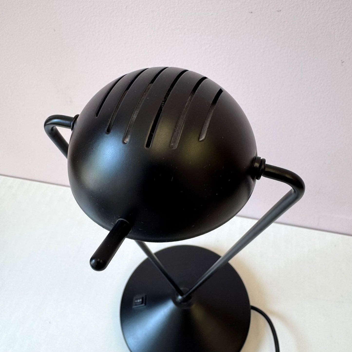 Vintage Postmodern Italian Articulating Black Table Lamp