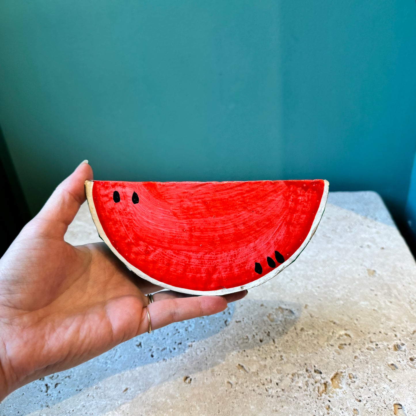 Vintage Paper Mache Watermelon Slice