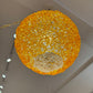 Vintage Orange Acrylic Spun Spaghetti Swag Light