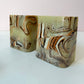 Vintage Faux Green Onyx Bookends