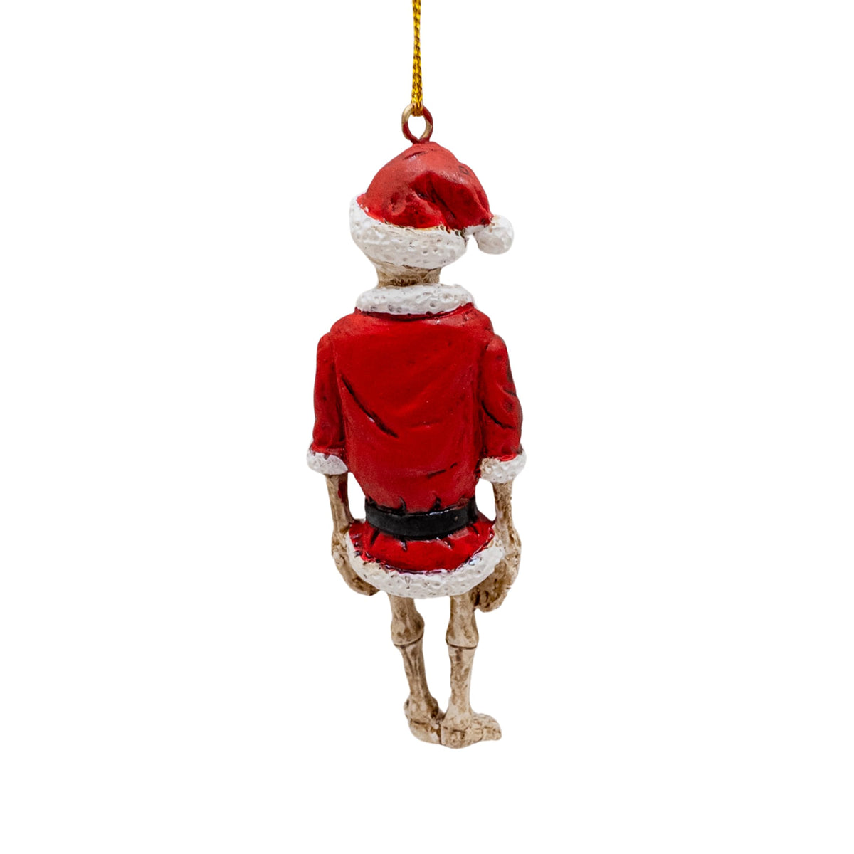 Skeleton Santa Ornament