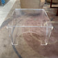 Vintage Square Lucite Coffee Table with Arch Base