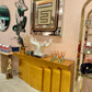 Karl Springer Style Gold Leaf Stepped Console Table