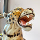 Vintage Large Italian Ceramic Cheetah Statue