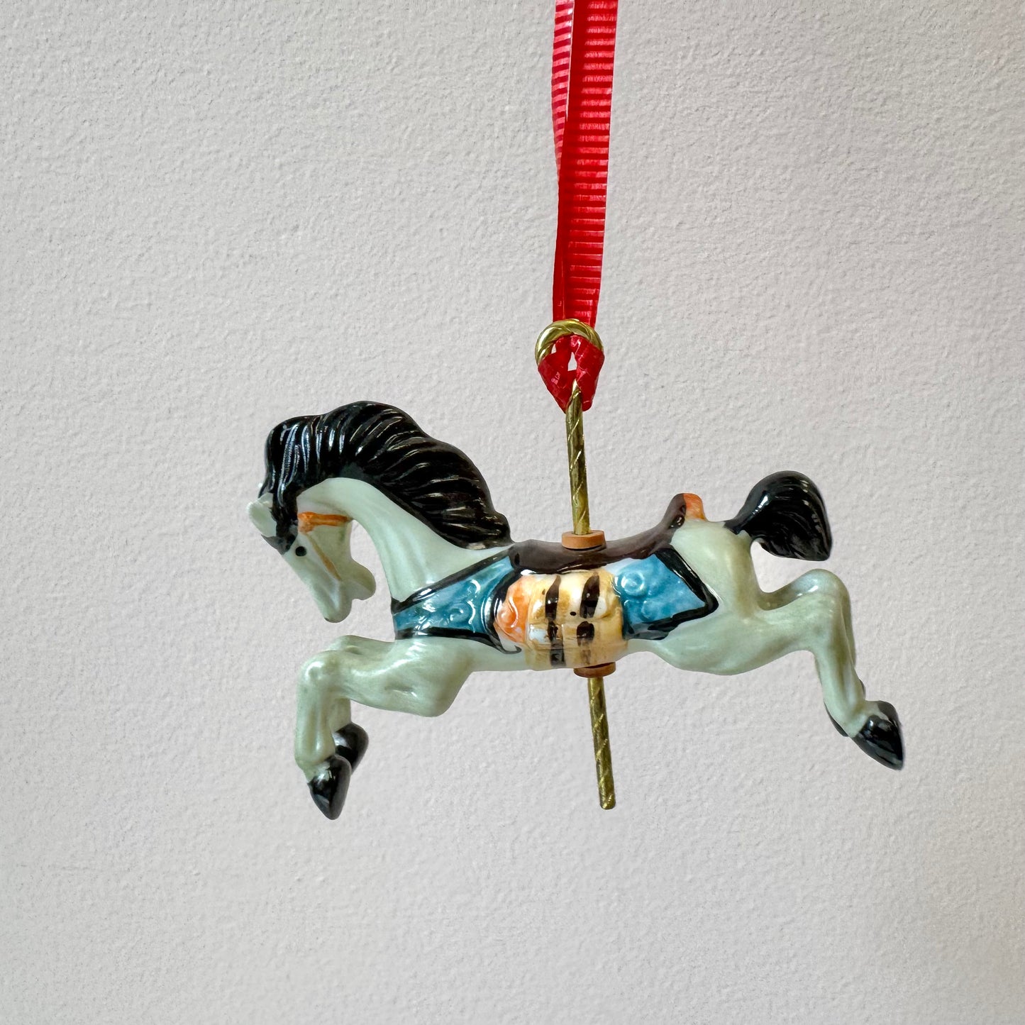 Vintage Carousel Horse Ornament in Box #2