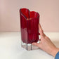 Vintage Crystal Red Heart Vase by Movado