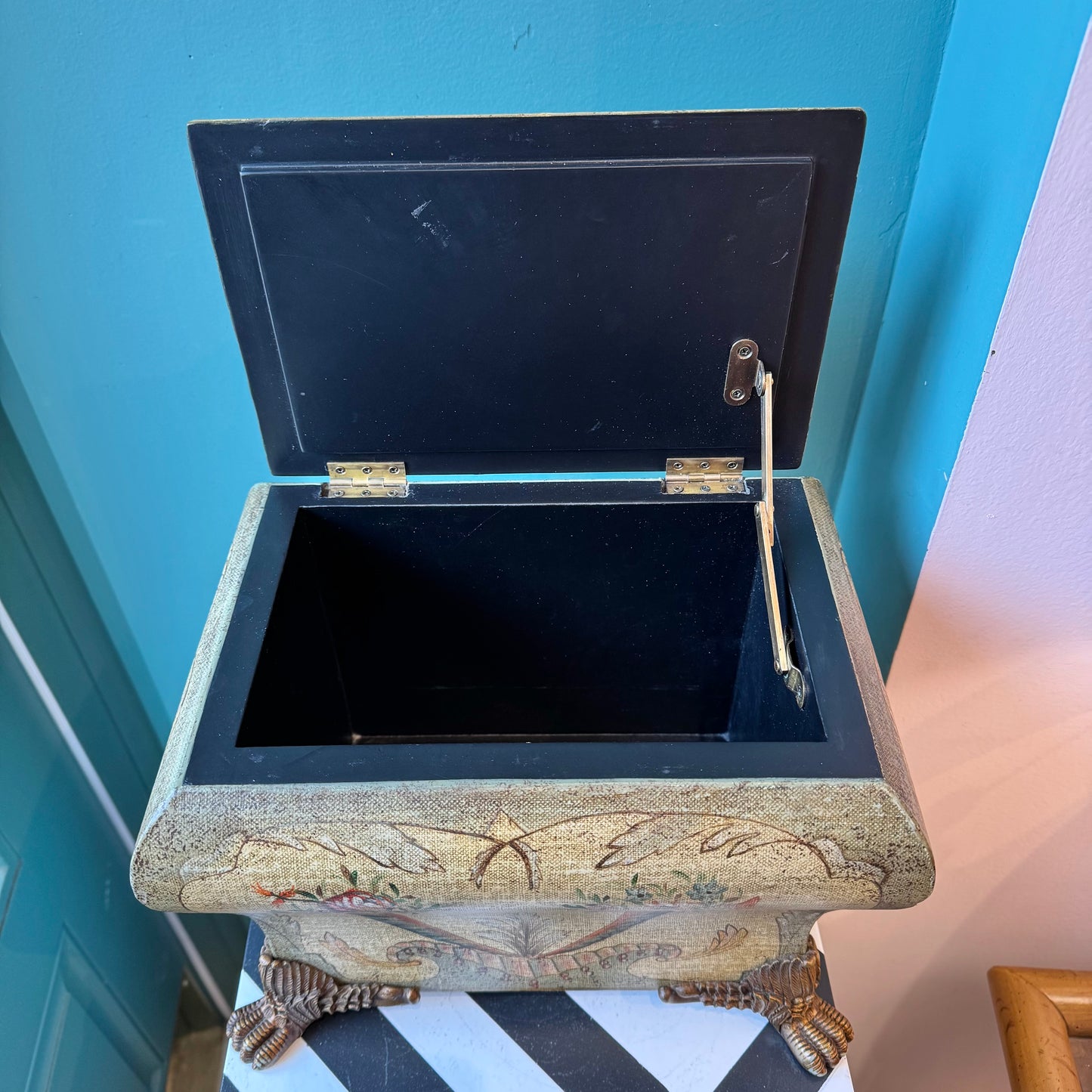 Vintage French Inspired Claw Footed Storage Box