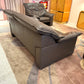 1980's Vintage Taupe Leather Adjustable Sofa by Durlet