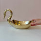 Vintage Art Deco Style Brass Swan Bowl