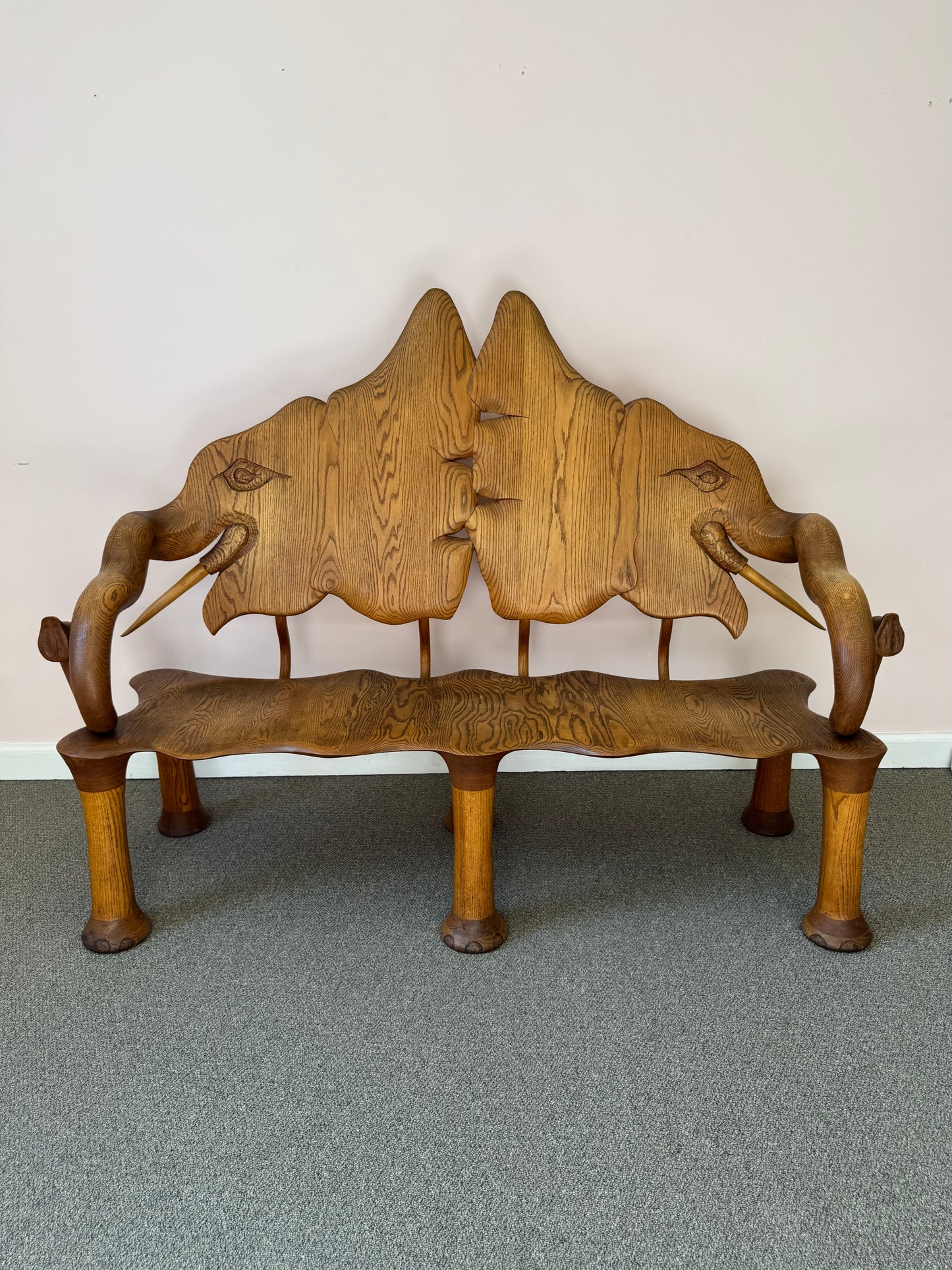 1981 Andrew Willner Elephant Bench/Signed and dated