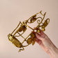 Vintage Gold Gilt Metal Ivy Leaf Bottle Holder