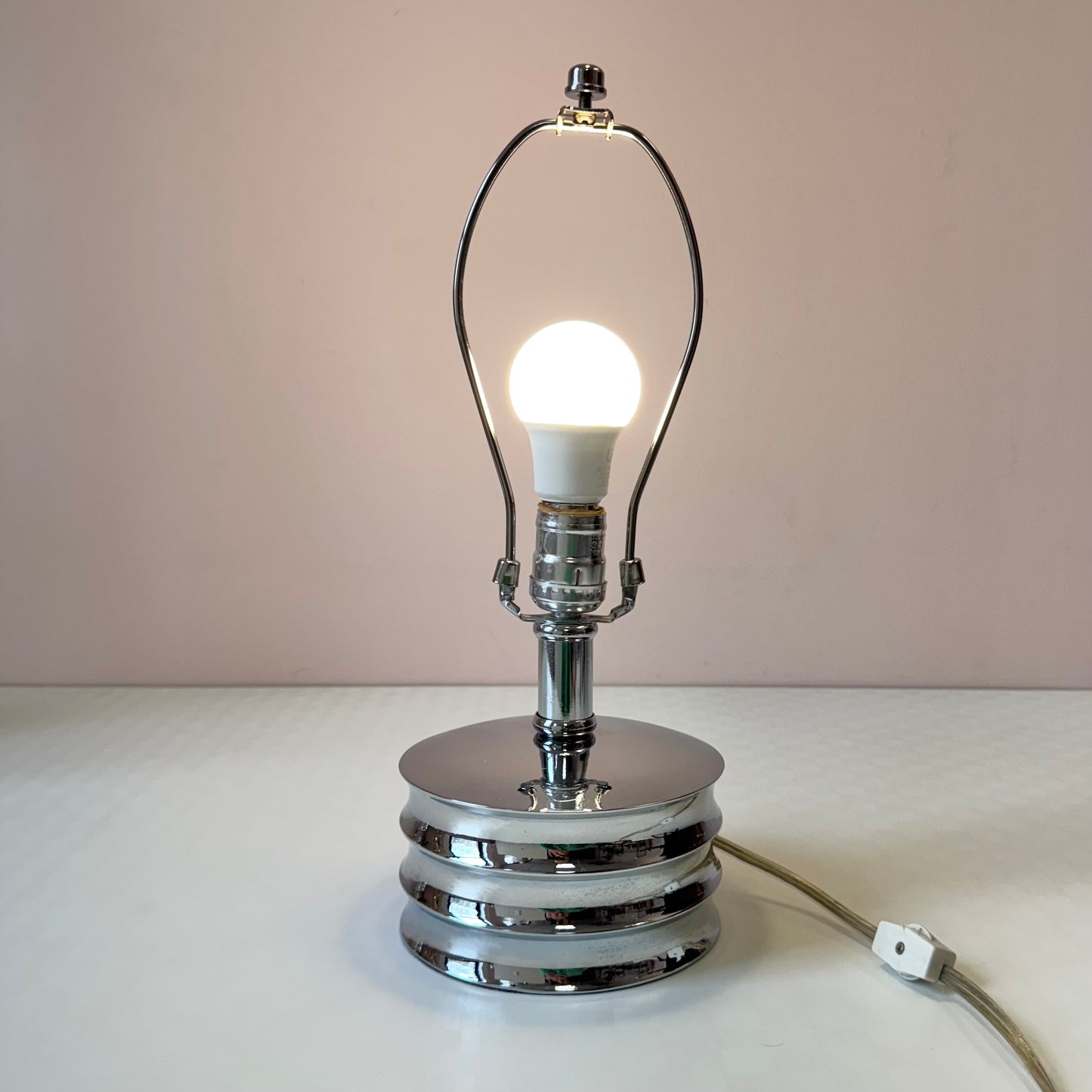Vintage Small Chrome Table Lamp/item