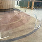 Vintage Square Lucite Coffee Table with Arch Base
