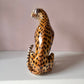 Vintage Large Italian Porcelain Cheetah Statue