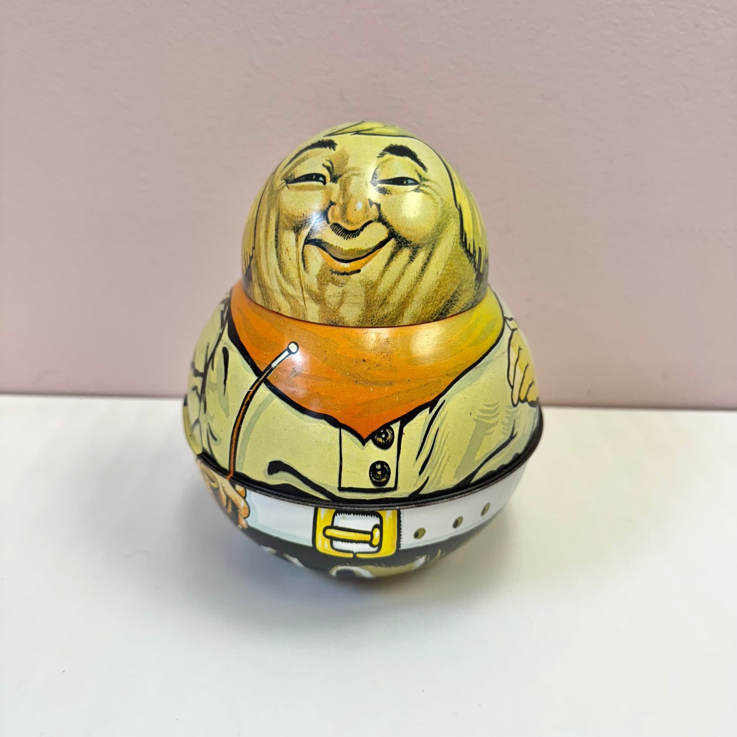 Vintage Roly Poly Collectible Antique Figure Tins by Bristol Ware