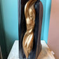 Vintage Gold and Black Abstract Female Male Lamp by FAIP