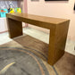 Vintage Karl Springer Style Faux Snake Embossed Console Table