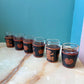 Set of 6 Vintage Leather Shot Glass Holders